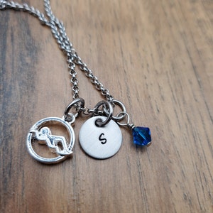 Personalized Swim Necklace, Swim Gift for Girls, Swim Jewelry, Team Gifts Bulk