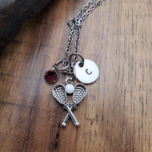 Lacrosse Necklace, Lacrosse Gift for Girls, Personalized Lacrosse Jewelry