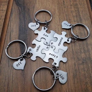 Porte-clés avec pièce de puzzle meilleure amie, Porte-clés personnalisés Meilleur ami, Cadeaux pour la famille, Cadeaux pour soeurs