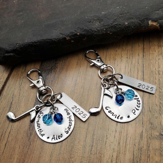 Marching Band Gift, Personalized Band Keychain, Chorus Gifts, Band Senior Gift