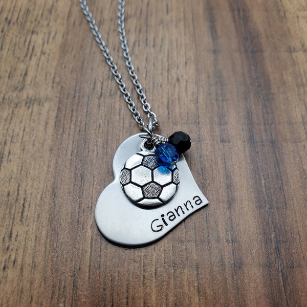 Senior Night Soccer Necklace Etsy