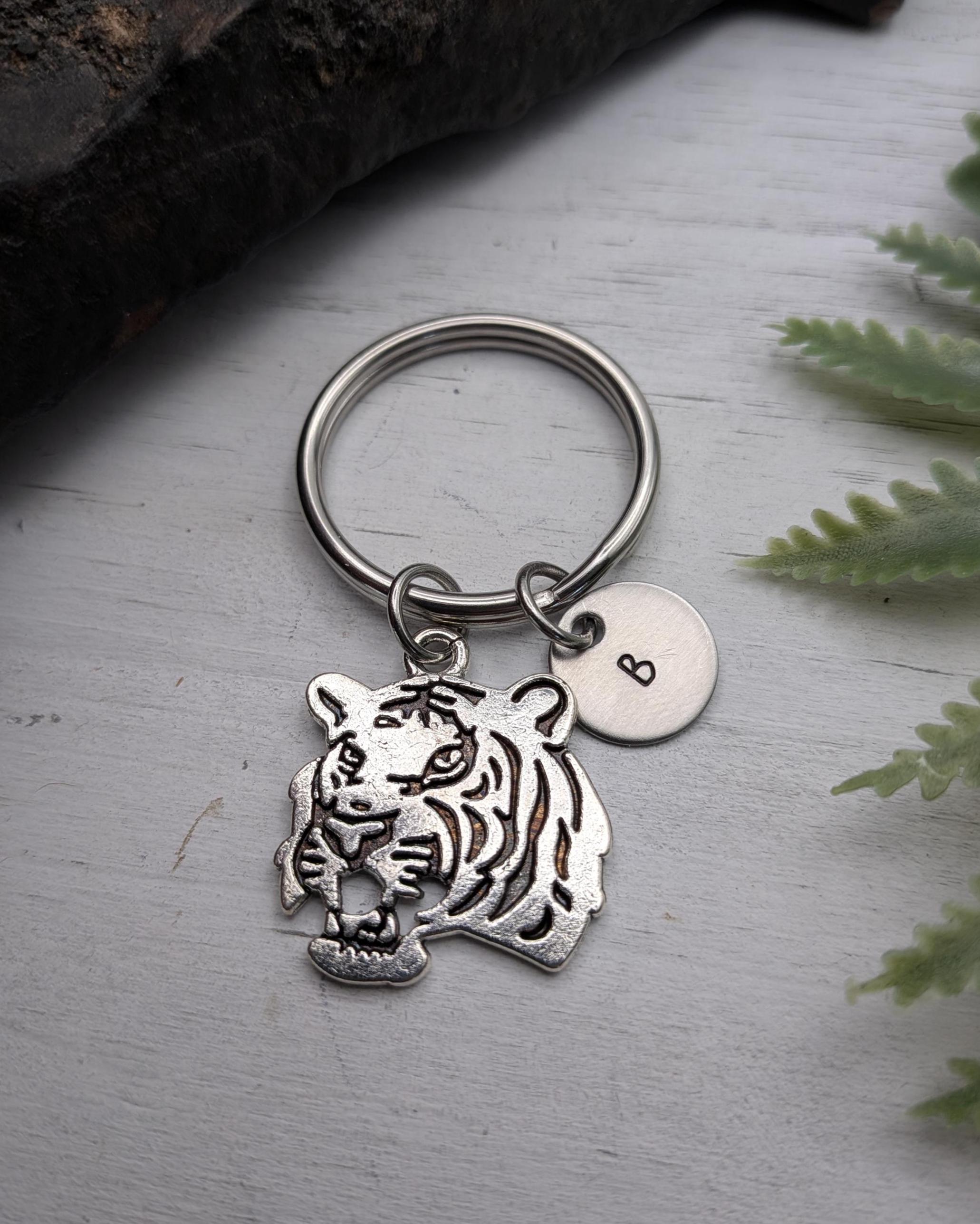 Tiger Keychain / Personalized Tiger Gifts / School Mascot / Bulk