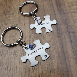 Porte-clés avec pièce de puzzle, cadeau pour collègues, porte-clés meilleurs amis personnalisés, cadeaux de famille