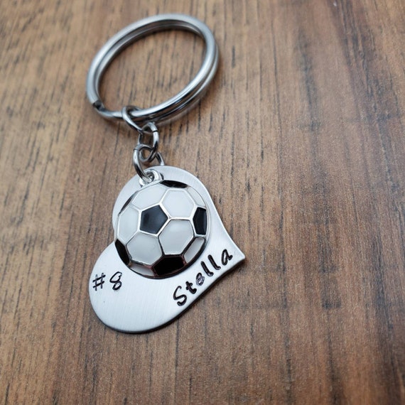  FUSTMW Soccer Keychain Sports Ball Inspirational Gifts Soccer  Player Gifts for Soccer Lover (black) : Clothing, Shoes & Jewelry