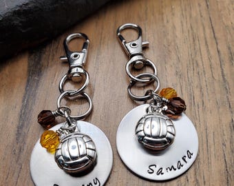 Personalized Volleyball keychain, Volleyball Gift, Volleyball Team Gifts, Senior Night Gifts