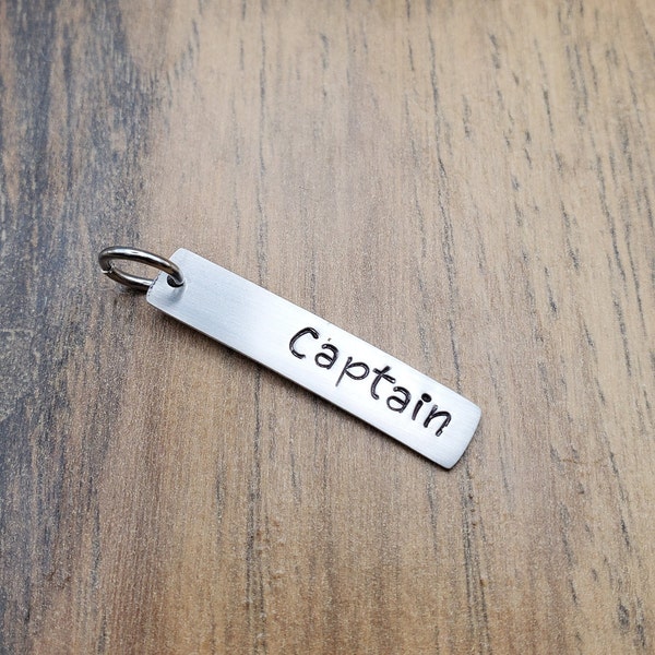 Captain Charm, Team Captain Gift, Sports Captain Keychain, Add to Any Necklace or Keychain