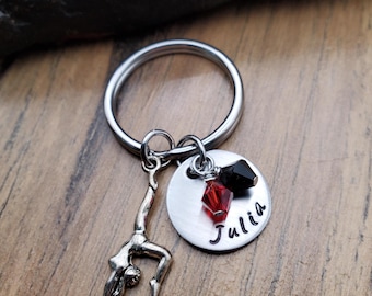 Gymnastics Gifts, Personalized Gymnastics Keychain, Senior Night Gift