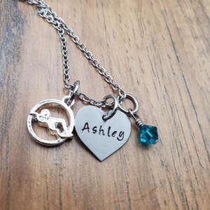 Personalized Swim Gifts, Swimmer Necklace, Swim Jewelry, Team Gifts Bulk