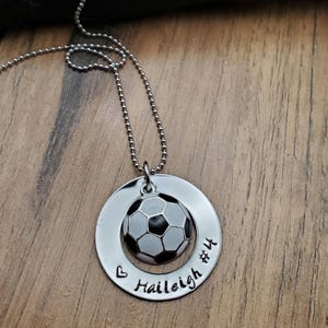 Personalized Soccer Necklace - Girls Soccer Necklace - Girls Soccer Gift