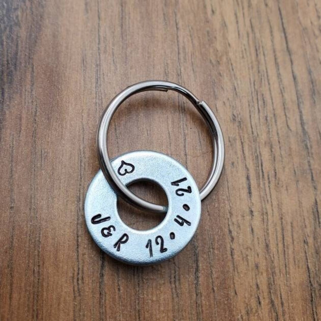 Personalized Boyfriend Keychain, Anniversary Gift for Him, Anniversary ...