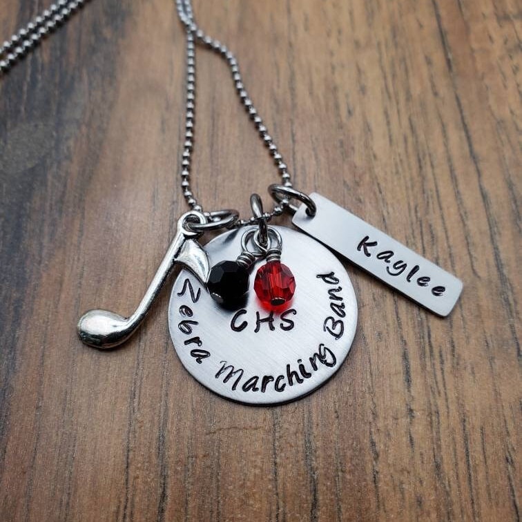 Personalized Marching Band Gifts Band Necklace Music Gifts