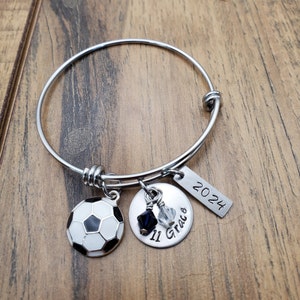 Soccer Gifts for Girls, Soccer Bracelet, Personalized Soccer Senior Gifts