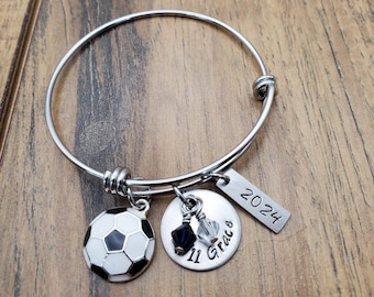 Soccer Gifts for Girls, Soccer Bracelet, Personalized Soccer Senior Gifts