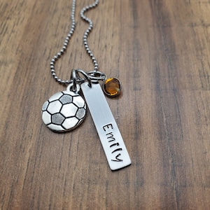 Personalized Soccer Necklace  - Girls Soccer Necklace - Soccer Team Gift - Soccer Gift for Girls