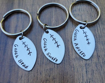 Football Coach Gift, Personalized Football keychain, Football Gifts for Team