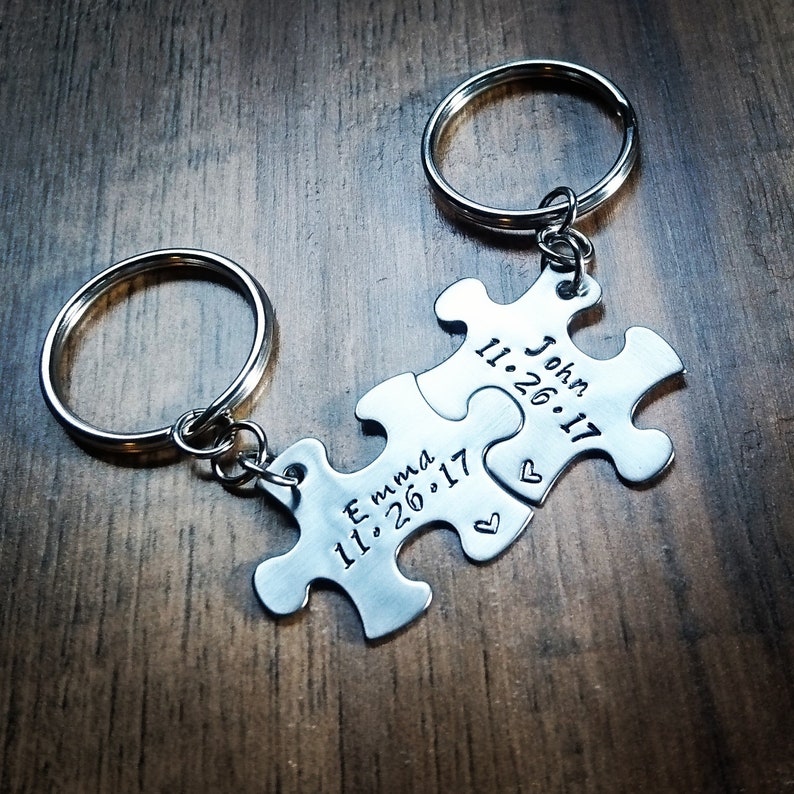etsy puzzle piece keychain