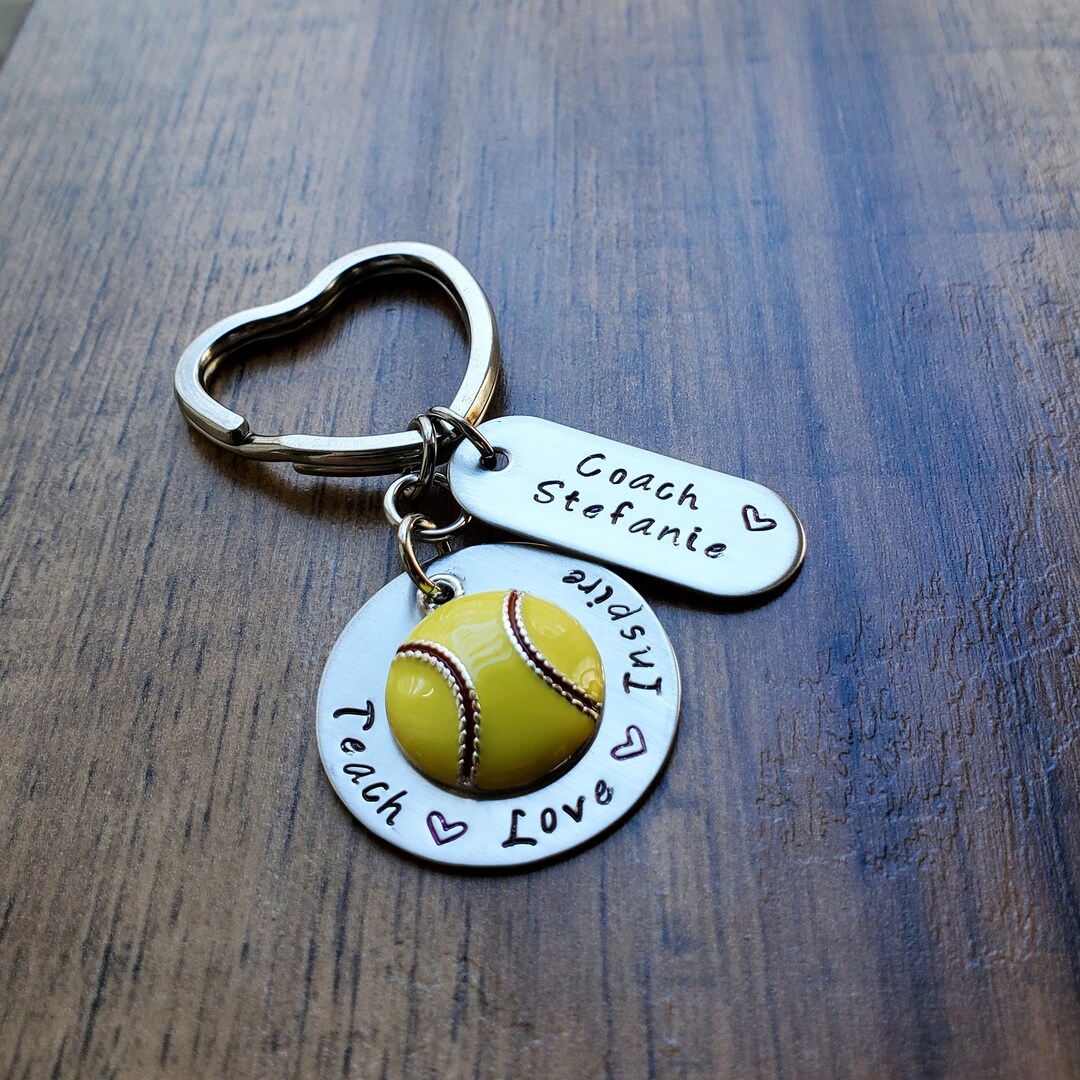 Softball Coach Gifts Softball Coach Keychain Coach Gift Coach Keychain