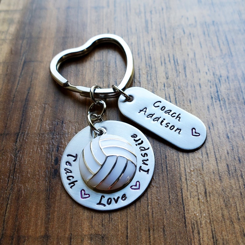Volleyball Coach Gift Volleyball Coach Keychain Etsy