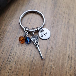 Lacrosse Gifts - Lax Gift - Lacrosse Keychain - Lax Keychain - Lacrosse Gift for Girls - Lacrosse Senior Gifts - Hand Stamped Personalized