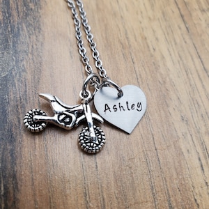 Motocross Necklace, Dirt Bike Necklace, Motocross Jewelry, Motocross Gifts for Girls