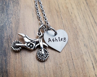 Motocross Necklace, Dirt Bike Necklace, Motocross Jewelry, Motocross Gifts for Girls