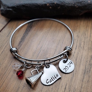 Cheer Bracelet, Bulk Cheer Gifts, Cheerleader Team Gift Ideas, Senior Night, 8th Grade Night