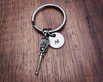 Lacrosse Gifts - Lax Gift - Lacrosse Keychain - Lax Keychain - Lacrosse Gift for Boys - Lacrosse Senior Gifts - Hand Stamped Personalized