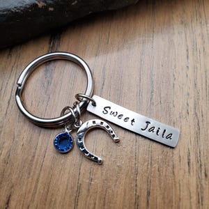 Horseshoe Keychain, Good Luck Gift, Personalized Good Luck Key Ring