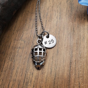 Personalized Hockey Goalie Necklace, Goalie Gifts for Boys or Girls, Ice Hockey Jewelry