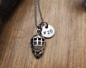 Hockey Goalie Necklace, Goalie Gifts for Boys or Girls, Personalized Necklace