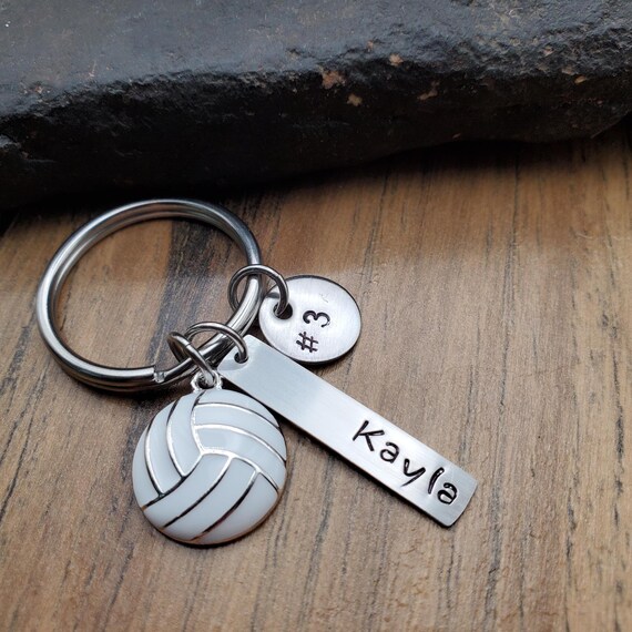 Volleyball Keychain, Personalized Girls Volleyball Gift, Volleyball Senior Night Gift