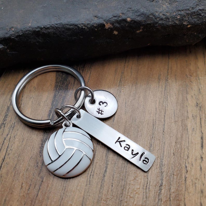 Personalized Volleyball keychain