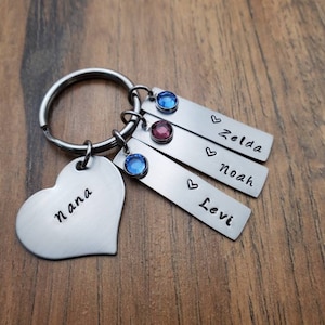 Nana Gift, Personalized Nana Keychain, Grandma Keychain, Mom Keychain, Mothers Day gift
