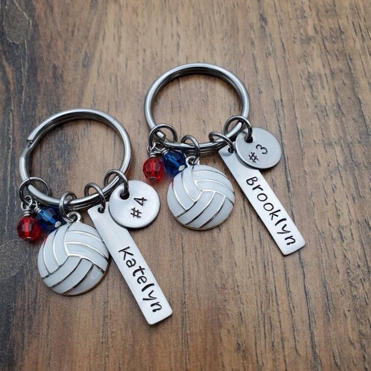 porte-clés de volley-ball avec carte - cadeau de sport - sport - Joli cadeau  à offrir