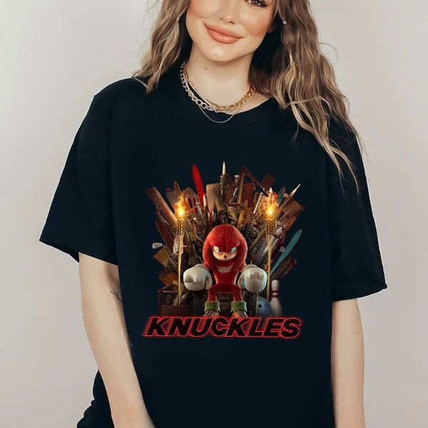 Knuckles 2024 TV series Shirt, Red Echidna Shirt, Knuckles Fan Shirt, Sonic the Hedgehog, Video Game Shirt, Knuckles Cartoon Shirt