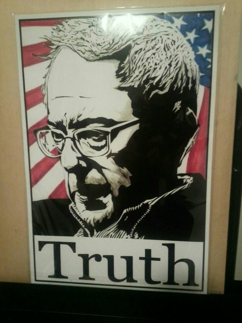 Bernie Sanders Portrait Art TRUTH Poster Print Etsy