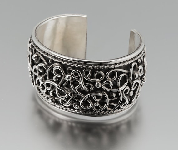 Navajo Juan Willie Sterling Silver Wide Heavy Cuff Bracelet - Etsy