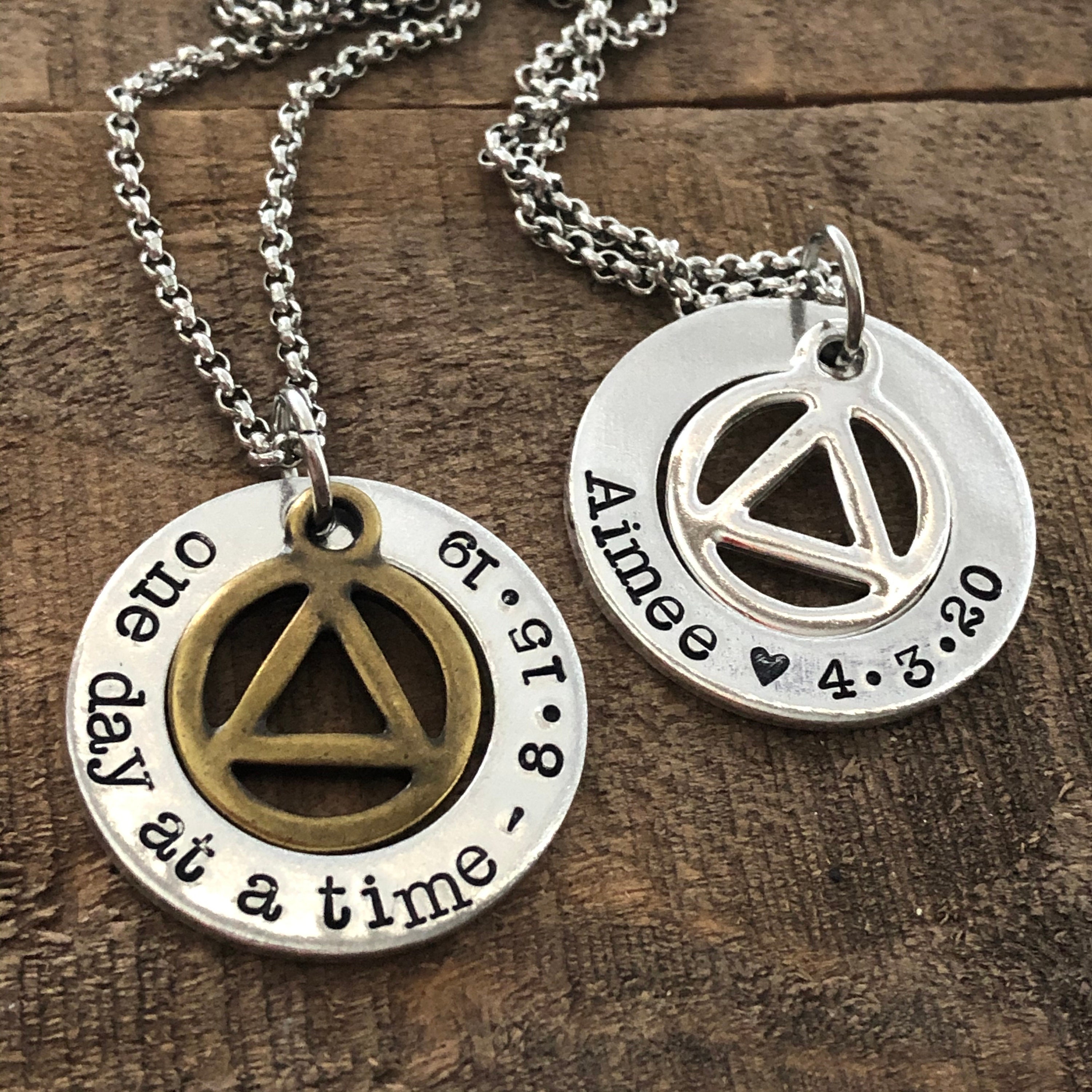 Sobriety Necklace Sobriety Gift Recovery Gift Alcohol Etsy