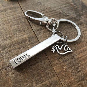 Confirmation Keychain, Confirmation Gift, Cross Key Chain, RCIA Gift, Holy Spirit, Personalized Cross, Gifts for Him, Gifts for Her