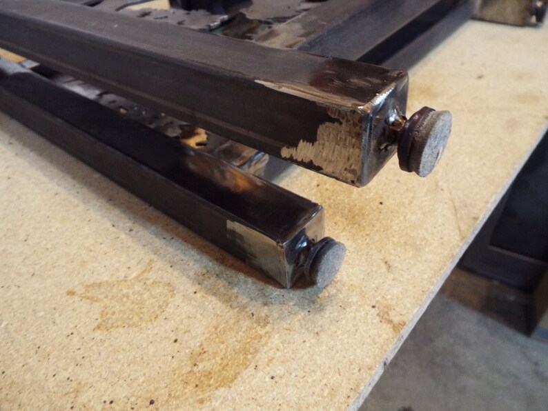 Fighting Bull Elk Powder Coated Black Awesome Laser cut steel industrial table legs for tall end table