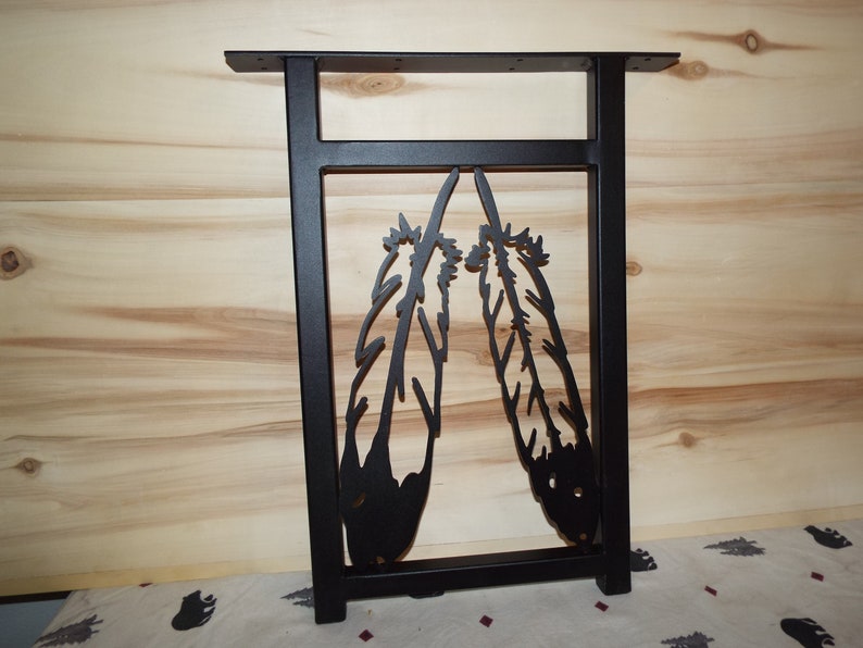 Awesome Laser Cut Steel End Table Legs With A Pair Of Eagle Feathers Coffee Tables Living Room Furniture Awesome Laser Cut Steel End Table Legs, How To Cut Steel Table Legs