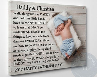 Father's Day Canvas Gift, Father's Day Gift from Kids, Custom Father's Day Gift, Fathers Day Gift from Daughter, Daddy and me, RockinCanvas