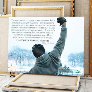 Rocky Balboa Canvas, Rocky Balboa Motivational Quote, Rocky Balboa Quotes Art Poster, Rocky Balboa Movie, Canvas Gift READY to Hang