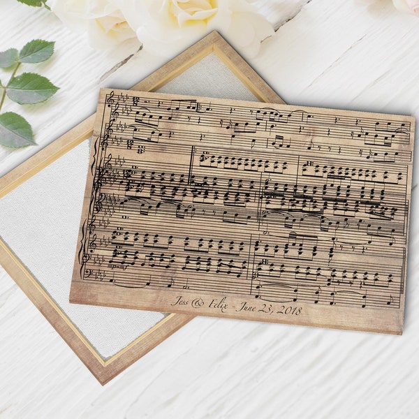 1st Anniversary Gift, Paper Anniversary Gift, Music Sheets Print, Canvas or Paper Print, Music Notes Art, Custom Song Music Sheets