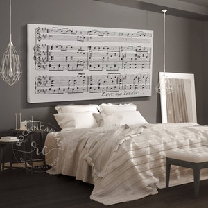 Music Sheets Print, Paper Anniversary Gift, Music Notes Art, Custom Song Music Sheets by RockinCanvas