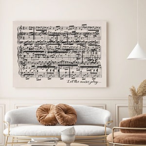 Music Sheets Print, Paper Anniversary Gift, Music Notes Art, Custom Song Music Sheets by RockinCanvas