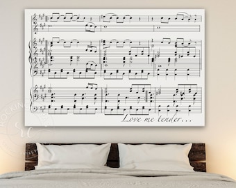 1st Anniversary Gift, Music Sheets on Canvas, 1st Anniversary gift for Her, 1st Anniversary Canvas, Music Sheets, RockinCanvas