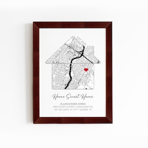 Realtor Closing Gift, New Home Gift, Custom House Map Gift, Our First Home, Personalized Map Art, Personalized Housewarming Gift, New Home