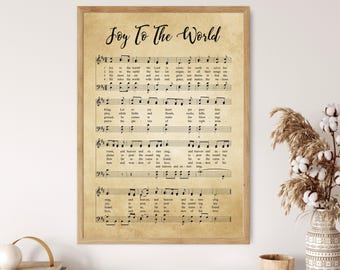 Joy To The World Music Sheets Printable Vintage Sheet Music Digital File