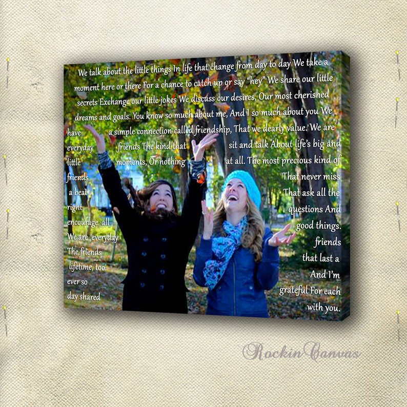 Best Friend Canvas Gift Best Friend Gift Idea Best Friend Etsy